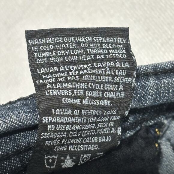 Xtreme Couture Jeans 30 x 32 Y2K Biker Embroidered Flip Pockets Straight Leg - Picture 6 of 16